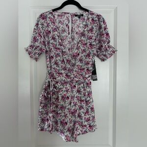 Trixxi Pink and Purple Floral Midi Dress